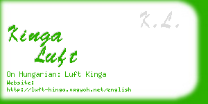 kinga luft business card